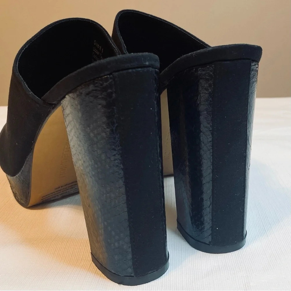 GABRIELLE UNION Chic Black Platform Mules - Picture 5 of 11